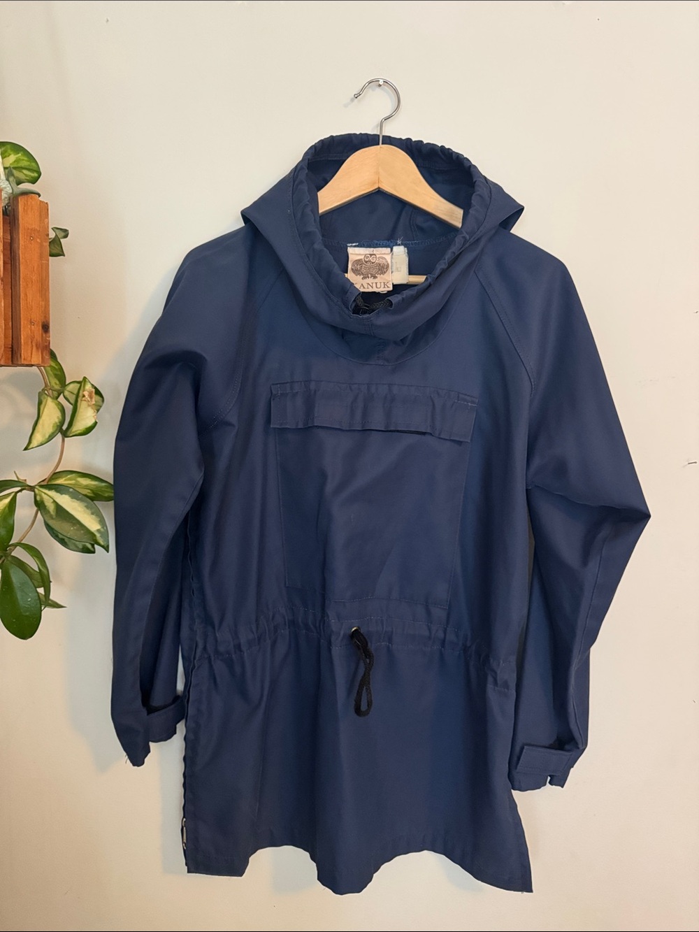 Vintage Kanuk Navy Hooded Pullover Rain Anorak